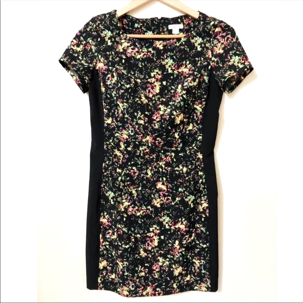 Xhilaration Black Colorful Sheath Dress